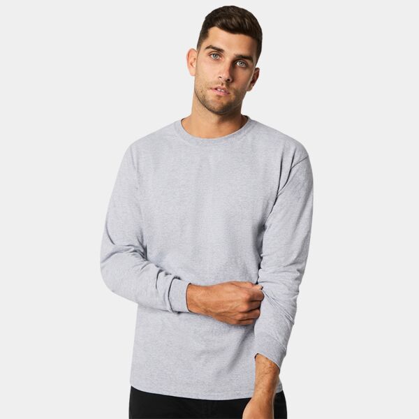 Mens Long Sleeve Heavy Cotton Tee Shirt Thumbnail
