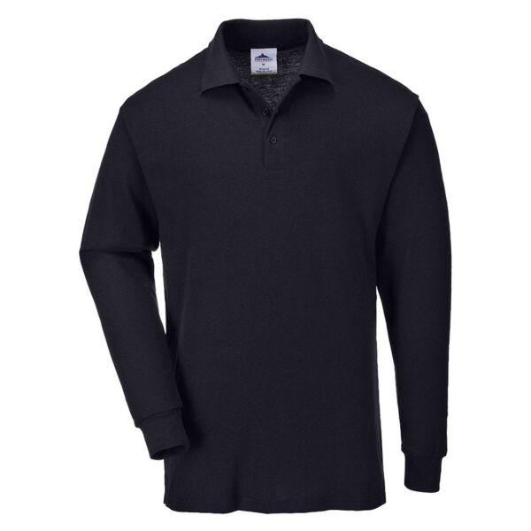 Mens Genoa Long Sleeve Polo Shirt Thumbnail