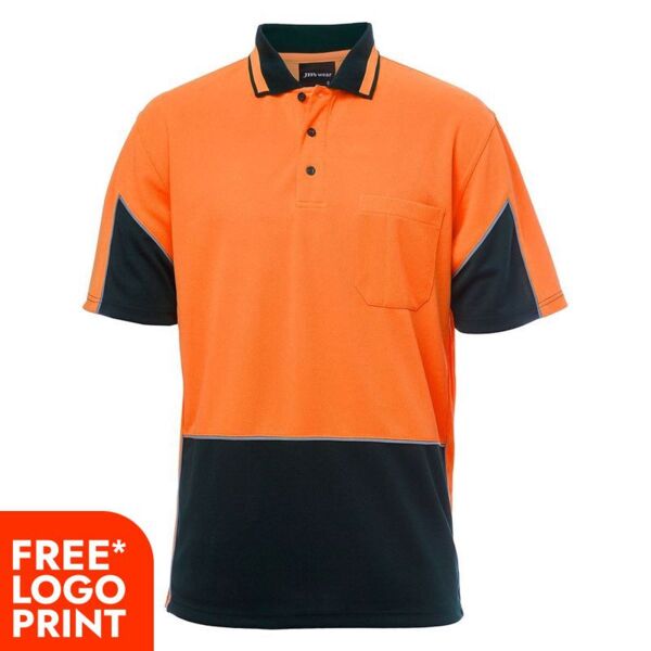 Mens Hi Vis Short Sleeve Gap Polo Thumbnail