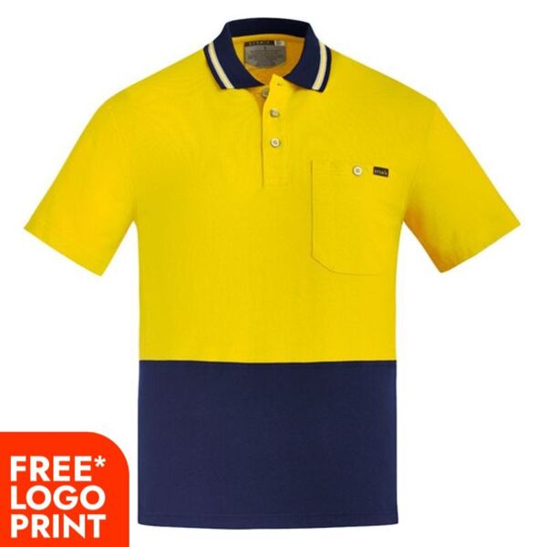 Mens Hi Vis Cotton Short Sleeves Polo Thumbnail