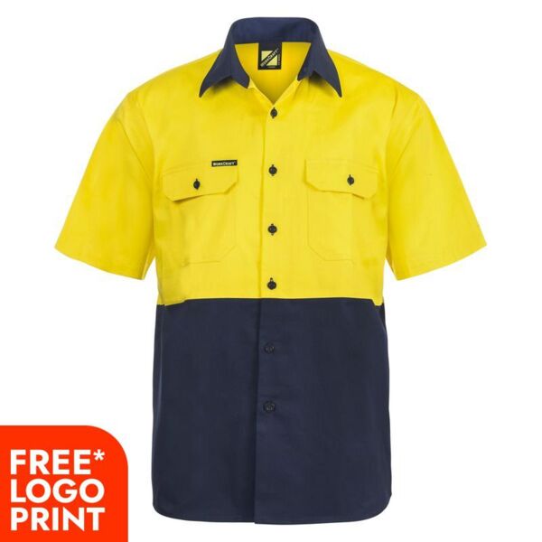 Mens Two Tone Short Sleeve Shirt   Thumbnail